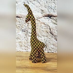 Handmade African Print Giraffe Plush Toy